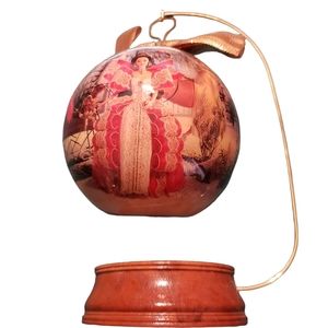 Vintage  1997 Holiday Barbie Ornament Decoupage